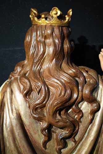  "Vergine Incoronata"  scultura lignea policroma e argentata